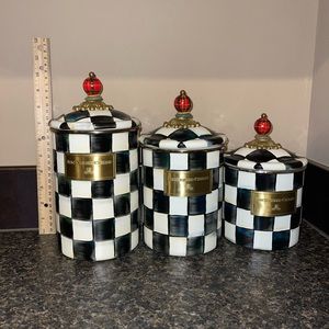 McKenzie Childs courtly check canister set